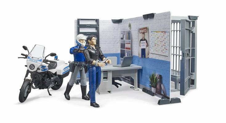 POSTE DE POLICE AVEC MOTO DE POLICE